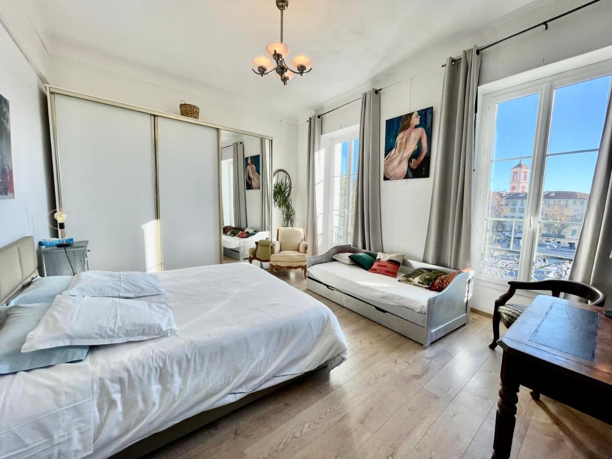 Spacious 3 Bedroom Flat Nice Center - Magnificent View-Parking מראה חיצוני תמונה