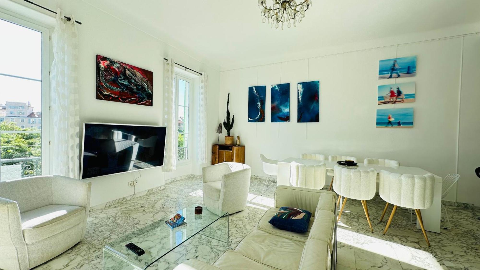 Spacious 3 Bedroom Flat Nice Center - Magnificent View-Parking מראה חיצוני תמונה