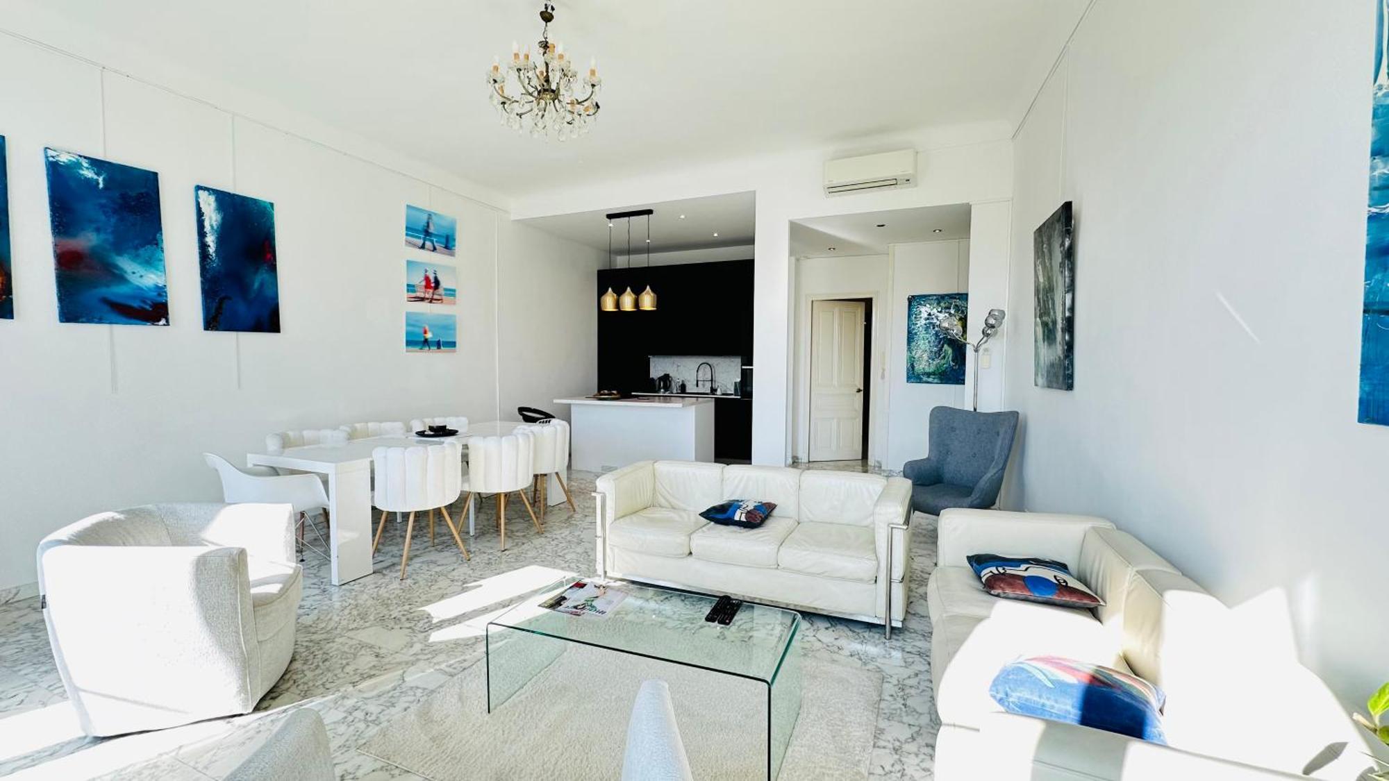 Spacious 3 Bedroom Flat Nice Center - Magnificent View-Parking מראה חיצוני תמונה
